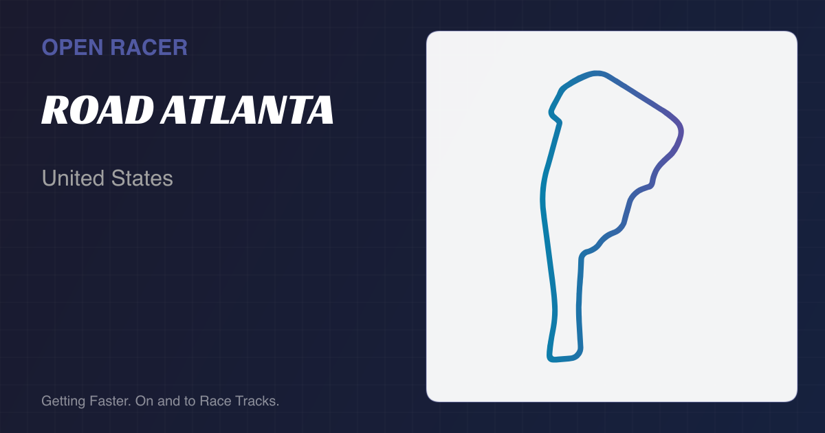 Road Atlanta Raceway Map Michelin Raceway Road Atlanta - United States | Open Racer